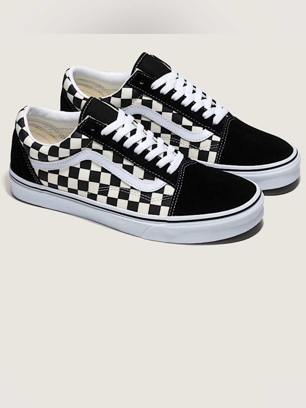 Vans Checkerboard Old Skool Sneakers - Black & White Women’s sz 8.5